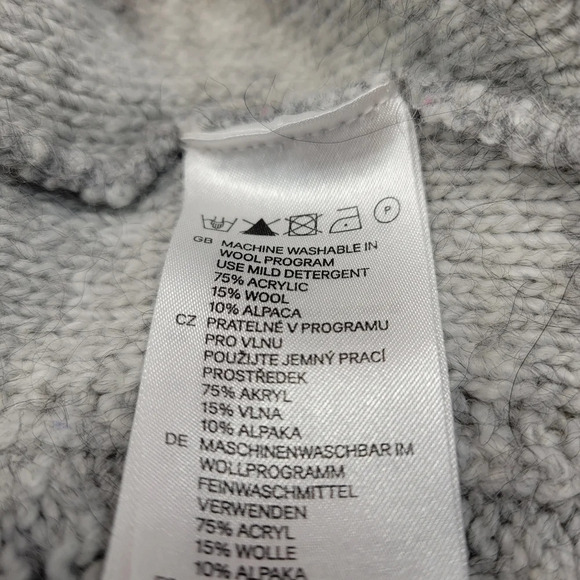 H&M Mama Women's Cardigan Gray M Comfy Warm Wool Alpaca - Picture 8 of 8